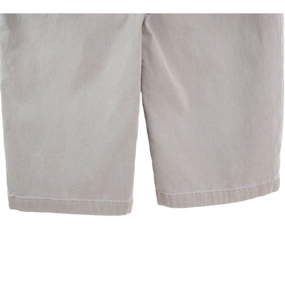J Jill Size 8 Petite Cotton Canvas Crop Pants Wide Leg Brown Sugar - Picture 8 of 10